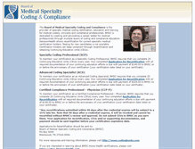 Tablet Screenshot of medicalspecialtycoding.com